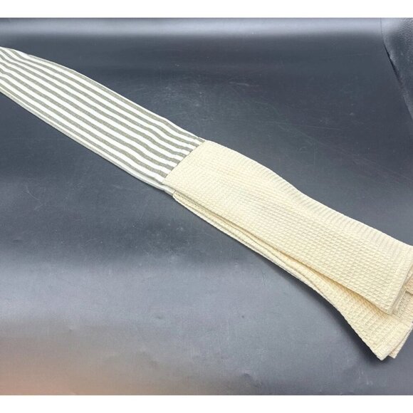 Demdaco Cotton Sunflower Kitchen Boa Long Tea Towel Waffle Knit Stripe NEW - Picture 6 of 10